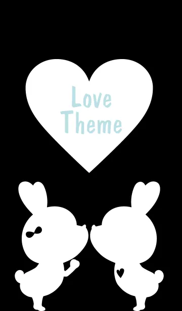 [LINE着せ替え] LOVE THEME Black and White 10の画像1