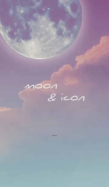 [LINE着せ替え] 紫 : 月とアイコンの画像1