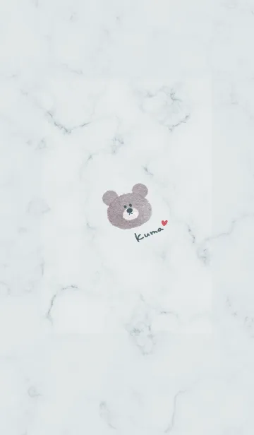 [LINE着せ替え] 水彩クマとマーブル♥ブルー11_1の画像1