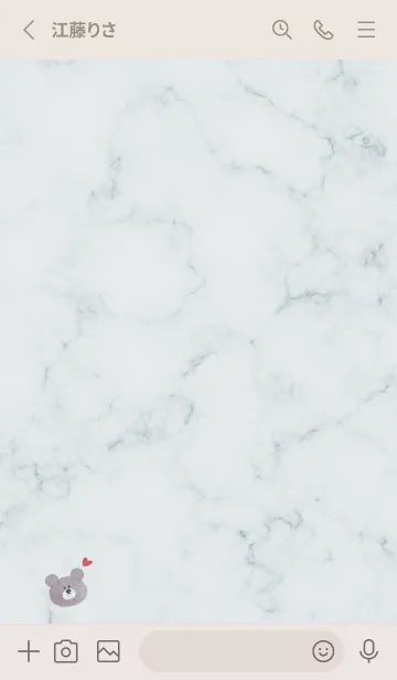 [LINE着せ替え] 水彩クマとマーブル♥ブルー11_1の画像3