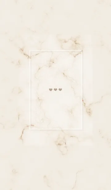 [LINE着せ替え] シンプルハートとマーブル♥ベージュ04_1の画像1