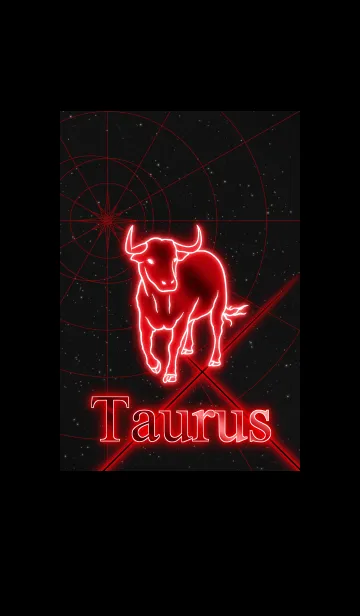 [LINE着せ替え] 牡牛座 レッドクロスラインの画像1