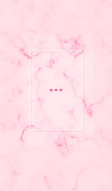 [LINE着せ替え] シンプルハートとマーブル♥ピンク01_1の画像1