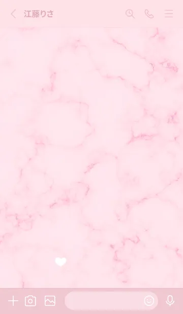 [LINE着せ替え] シンプルハートとマーブル♥ピンク01_1の画像3