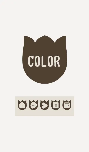 [LINE着せ替え] brown color R03の画像1