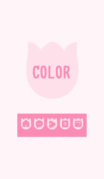 [LINE着せ替え] pink color R01の画像1