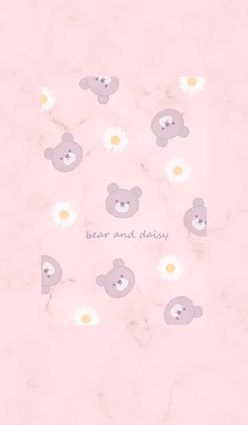 [LINE着せ替え] クマとデイジーとマーブル2♥パープル04_1の画像1