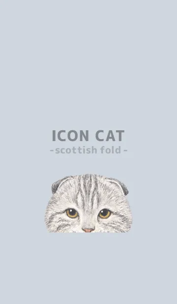 [LINE着せ替え] ICON CAT - スコティッシュ - PASTEL BL/04の画像1