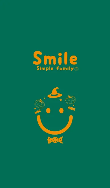 [LINE着せ替え] スマイル＆ハロウィン 萌葱色の画像1