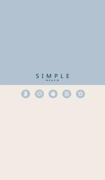 [LINE着せ替え] SIMPLE ICON BLUE.MEKYM 17の画像1
