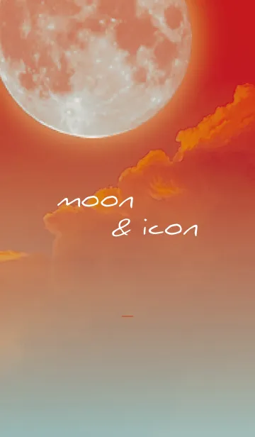 [LINE着せ替え] 赤 : 月とアイコンの画像1