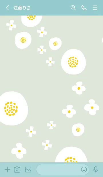 [LINE着せ替え] 3種の白い花2の画像2