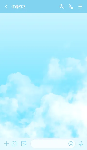 [LINE着せ替え] Cute Sky Heart Cloud 5の画像2