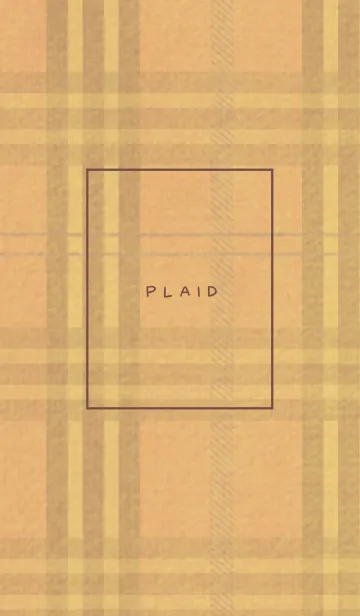 [LINE着せ替え] チェック柄 St 01 - オレンジ ＆ ベージュの画像1