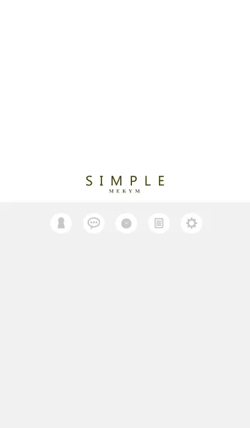 [LINE着せ替え] SIMPLE ICON WHITE.MEKYM 17の画像1