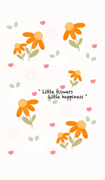 [LINE着せ替え] Little orange flowers 4の画像1