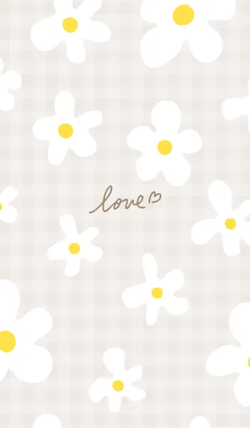 [LINE着せ替え] かわいい白い花 シンプル26の画像1