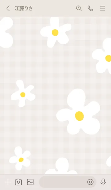 [LINE着せ替え] かわいい白い花 シンプル26の画像2