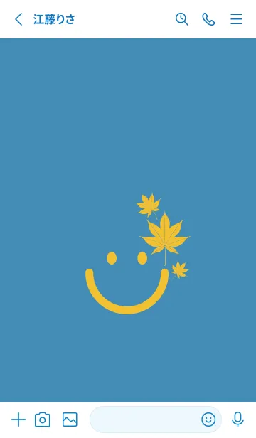 [LINE着せ替え] スマイル＆紅葉 ブルーシェルの画像2