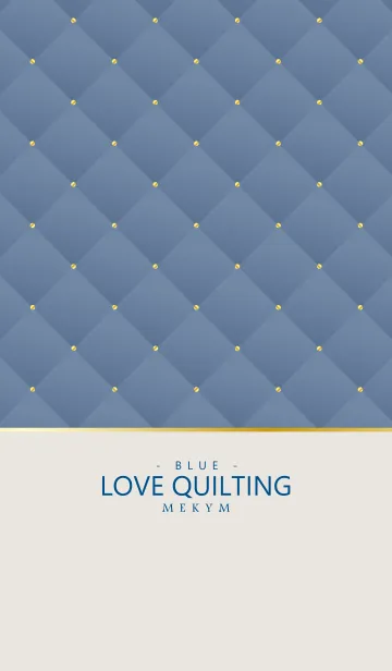 [LINE着せ替え] LOVE QUILTING DUSKY BLUE 13の画像1