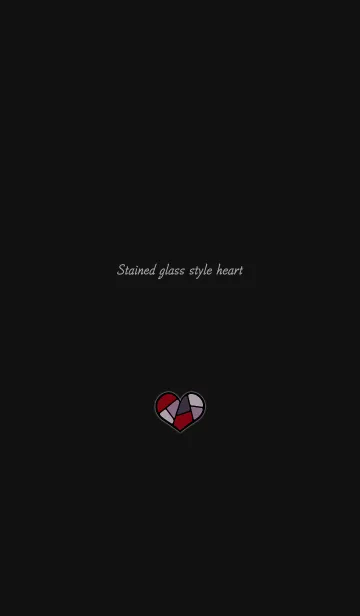 [LINE着せ替え] ステンドグラス風 ハート -レッド-の画像1