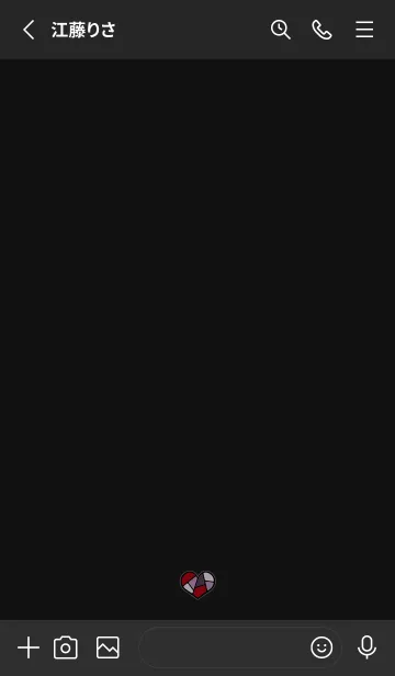 [LINE着せ替え] ステンドグラス風 ハート -レッド-の画像2