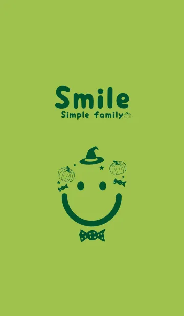 [LINE着せ替え] スマイル＆ハロウィン リーフグリーンの画像1