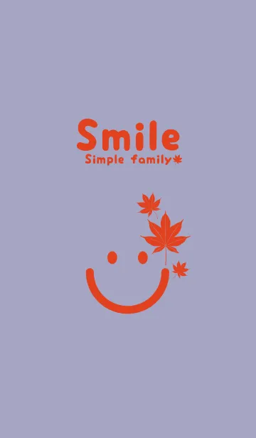 [LINE着せ替え] スマイル＆紅葉 藤鼠の画像1