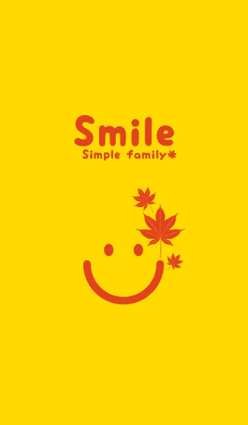 [LINE着せ替え] スマイル＆紅葉 黄色の画像1