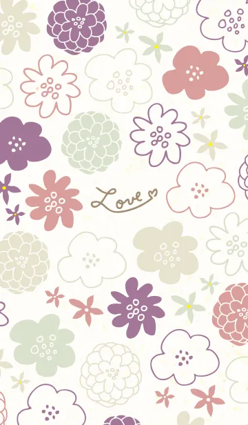 [LINE着せ替え] 北欧風カラフルお花14の画像1