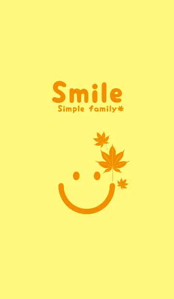 [LINE着せ替え] スマイル＆紅葉 プリムローズイエローの画像1