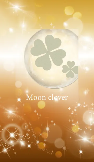 [LINE着せ替え] オレンジ : 月とクローバーの画像1