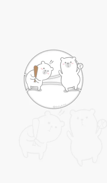 [LINE着せ替え] Here Comes Bears - Whiteの画像1