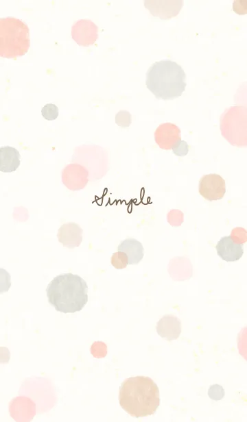 [LINE着せ替え] 水彩 丸 ピンク色25の画像1