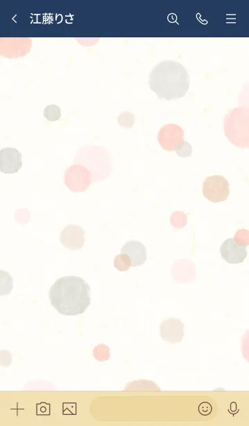 [LINE着せ替え] 水彩 丸 ピンク色25の画像2