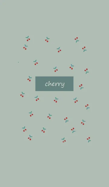 [LINE着せ替え] cherry_pattern #dustygreenの画像1