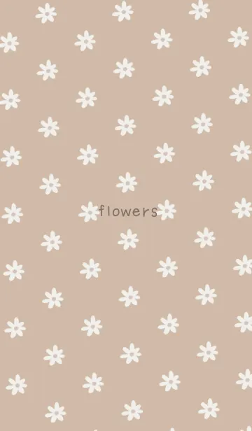 [LINE着せ替え] Flowes -daisy- milk tea beigeの画像1