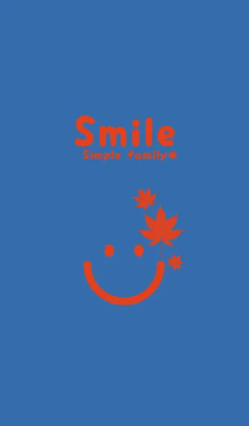 [LINE着せ替え] スマイル＆紅葉 ウルトラマリーンの画像1