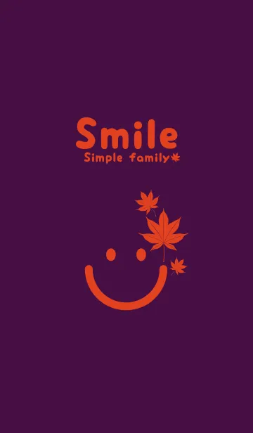 [LINE着せ替え] スマイル＆紅葉 紫紺の画像1