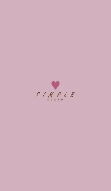 [LINE着せ替え] DUSKY PINK BROWN - SIMPLE HEART 6の画像1