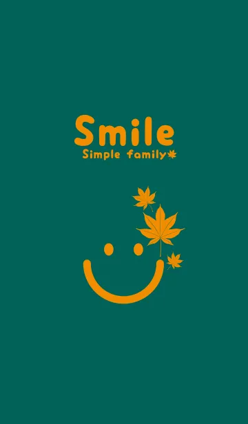 [LINE着せ替え] スマイル＆紅葉 ホリーグリーンの画像1