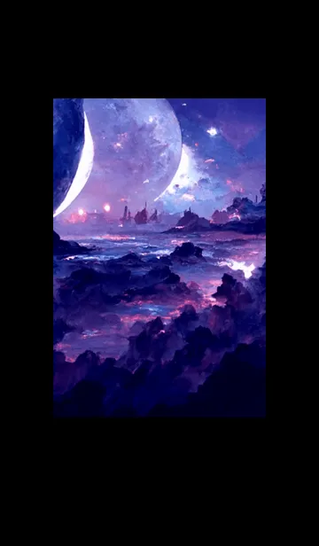 [LINE着せ替え] 幸運の紫月 #2_28。の画像1