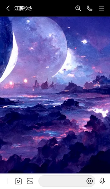 [LINE着せ替え] 幸運の紫月 #2_28。の画像2