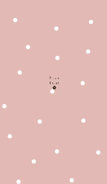 [LINE着せ替え] 水玉とピンクベージュ。お花。の画像1