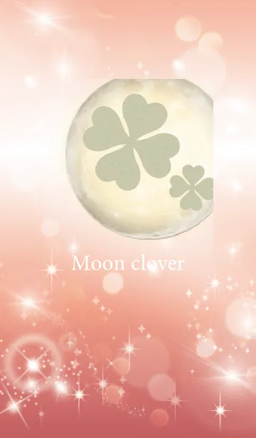 [LINE着せ替え] ベージュとピンク : 月とクローバーの画像1