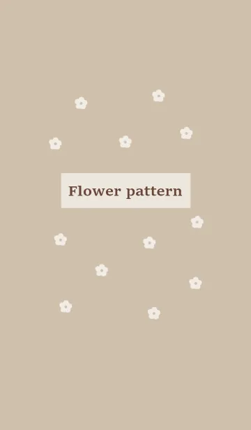 [LINE着せ替え] flower pattern #beige brownの画像1