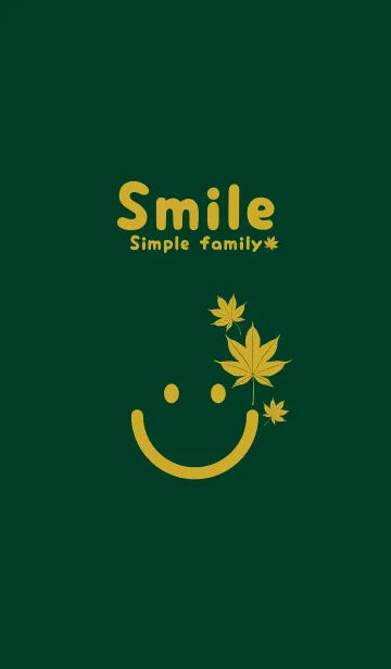 [LINE着せ替え] スマイル＆紅葉 海松藍色の画像1