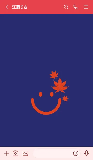 [LINE着せ替え] スマイル＆紅葉 マルベリーの画像2