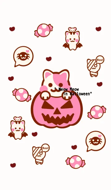 [LINE着せ替え] Cute meow in Halloweenの画像1