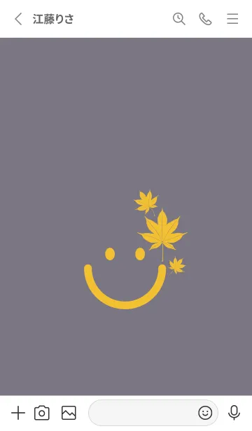 [LINE着せ替え] スマイル＆紅葉 ライラックヘイズィの画像2